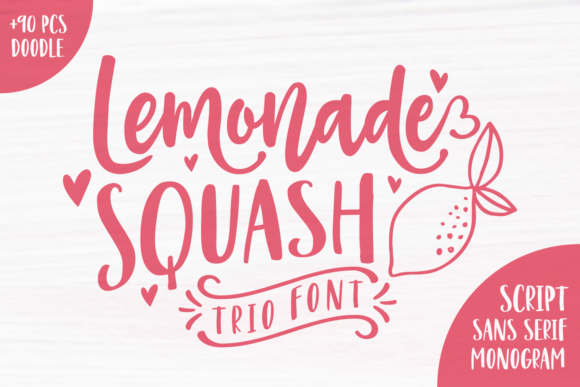 Lemonade Squash: A Friendly Script Font for Crafters