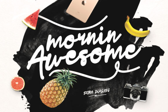 Mornin Awesome: A Bold Script Font for Editorial Design